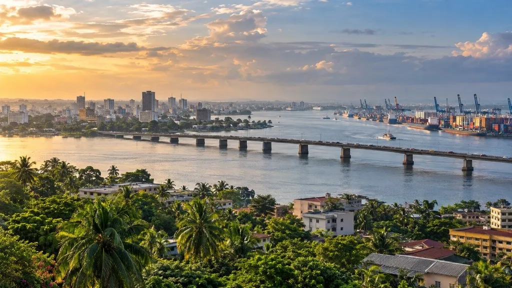 Douala Wouri Bridge Skyline